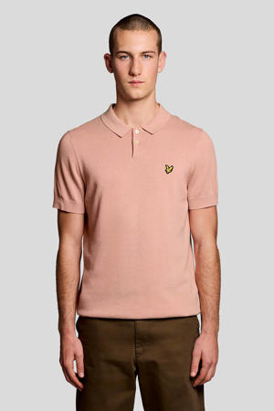 regular polo fijn gebreid roze