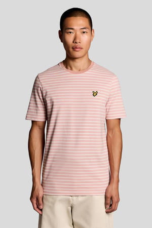 regular gestreepte T-shirt roze