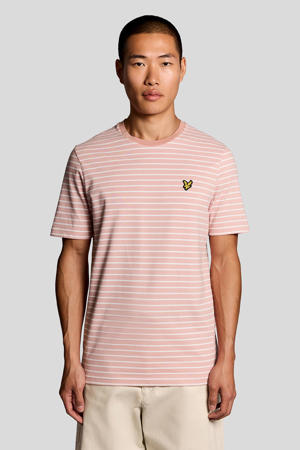 regular gestreepte T-shirt roze