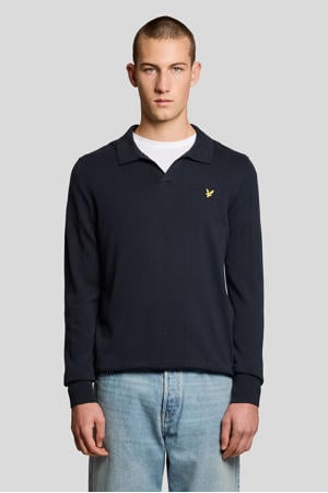 trui fijn gebreid donkerblauw