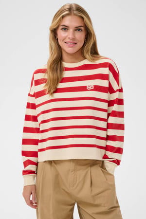 gestreepte sweater rood