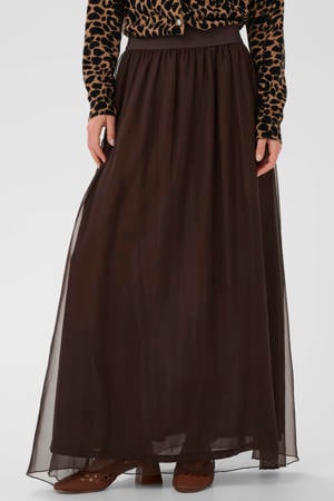 maxi rok donkerbruin