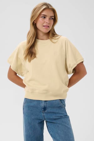 cropped top lichtgeel