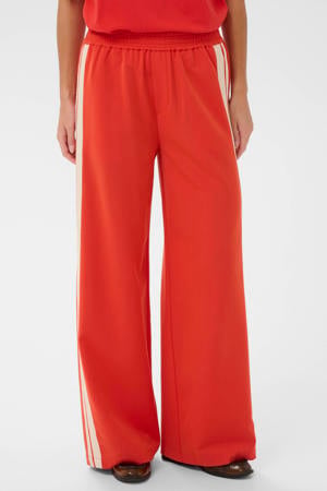 high waist casual broek rood