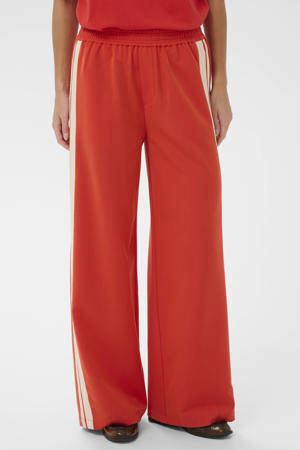 high waist casual broek rood