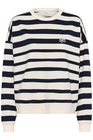 gestreepte sweater donkerblauw