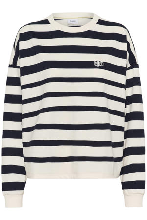 gestreepte sweater donkerblauw
