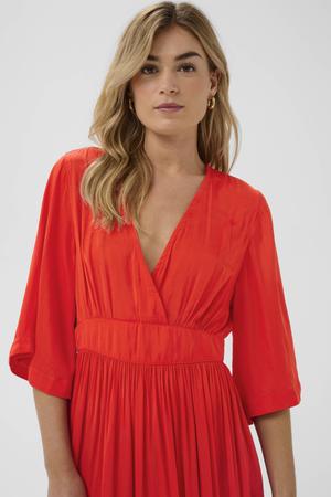 midi jurk rood
