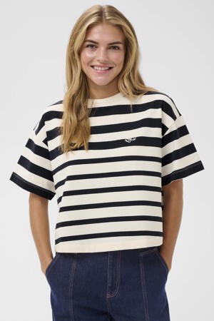 gestreepte T-shirt donkerblauw