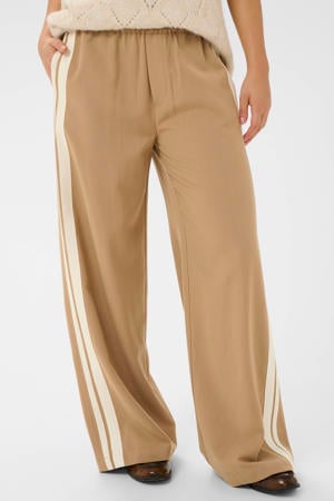 high waist casual broek beige