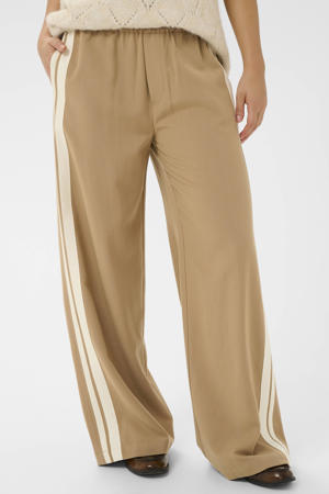high waist casual broek beige