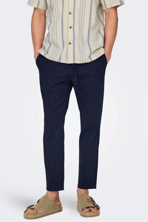 ONSLINUS tapered casual broek met linnen