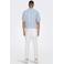 ONLY & SONS ONSLINUS tapered casual broek met linnen wit