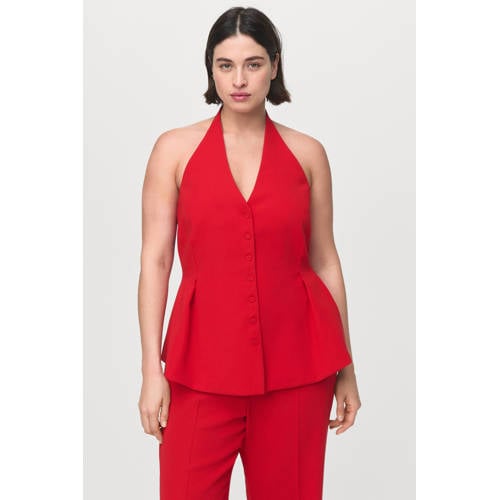 Mango high waist flared broek afbeelding