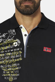 thumbnail: Jan Vanderstorm oversized polo Plus Size JANO zwart