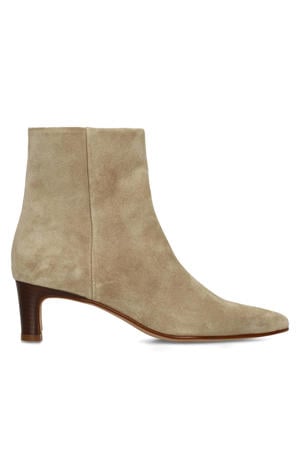 suède enkellaarzen beige