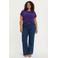 YOEK high waist wide leg jeans medium blue denim
