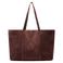 Manfield suede shopper donkerrood