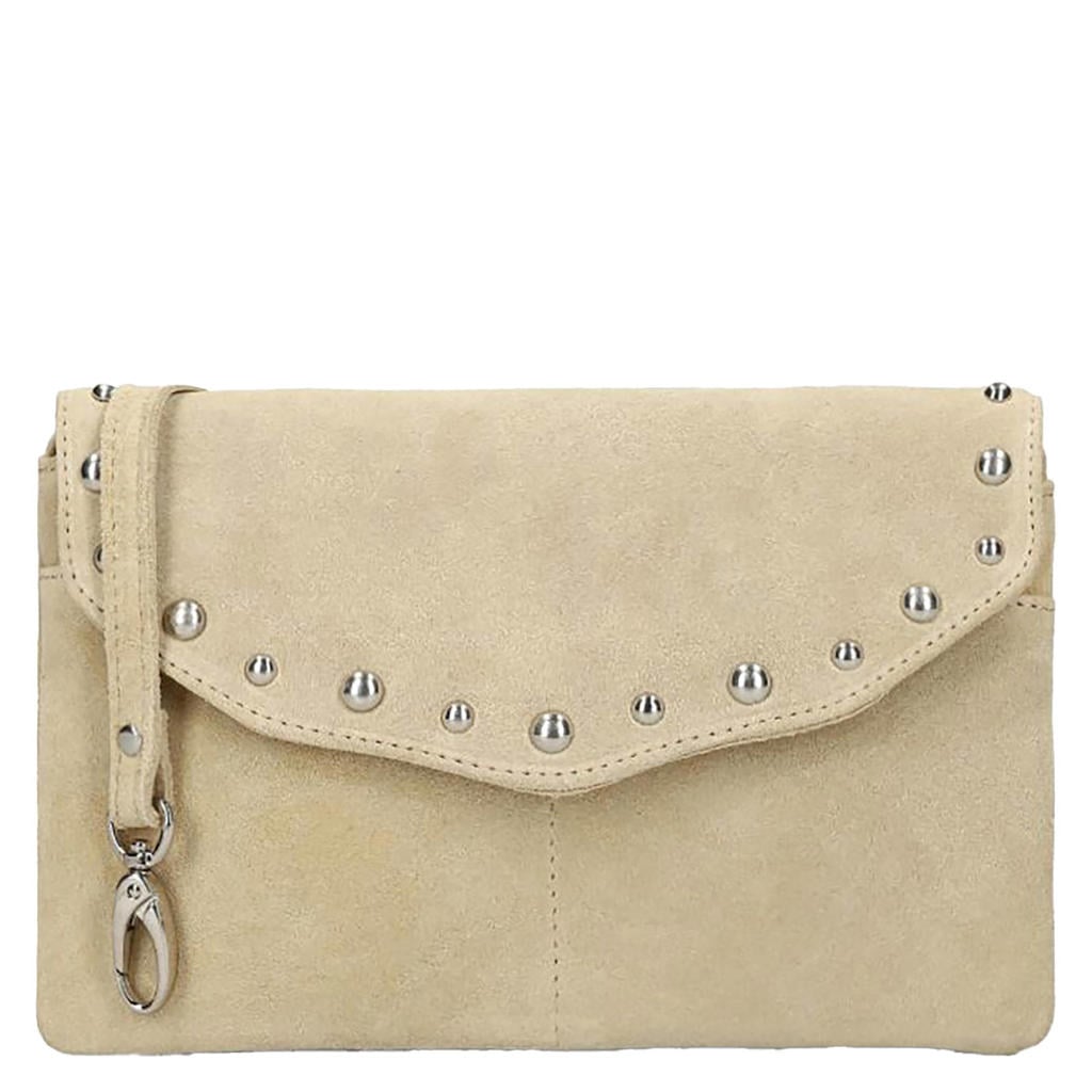 Manfield suede clutch beige