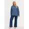 YOEK geruit blouse blauw