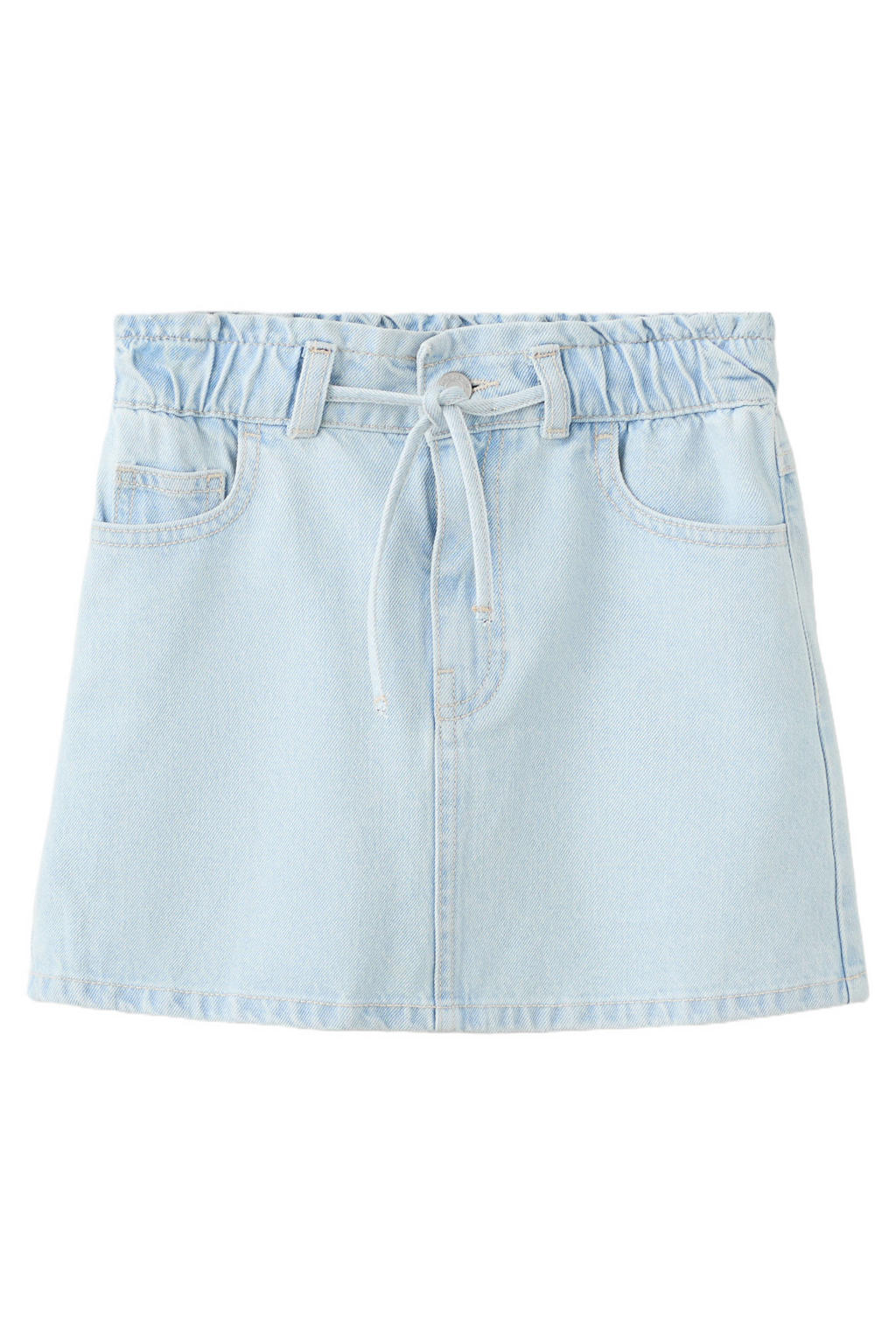 Light blue denim meisjes Mango Kids spijkerrok gemaakt van denim en met rits- en knoopsluiting