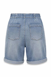 thumbnail: Paprika slim fit denim short Plus Size - middelblauw