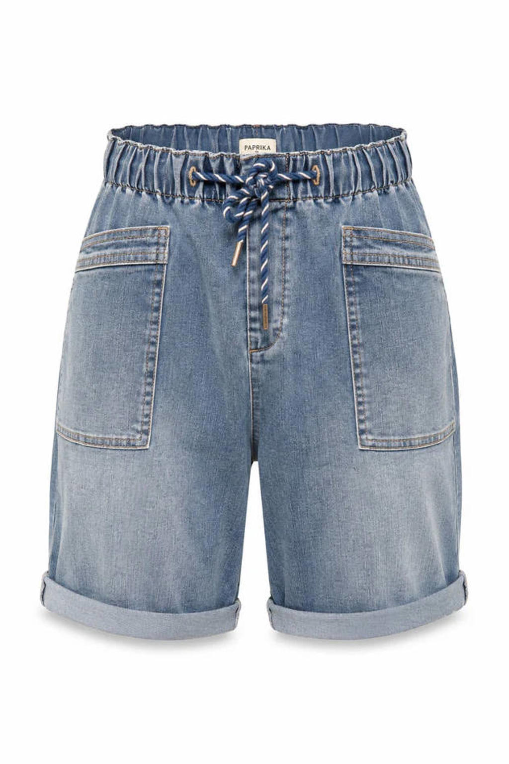 Paprika slim fit denim short Plus Size - middelblauw