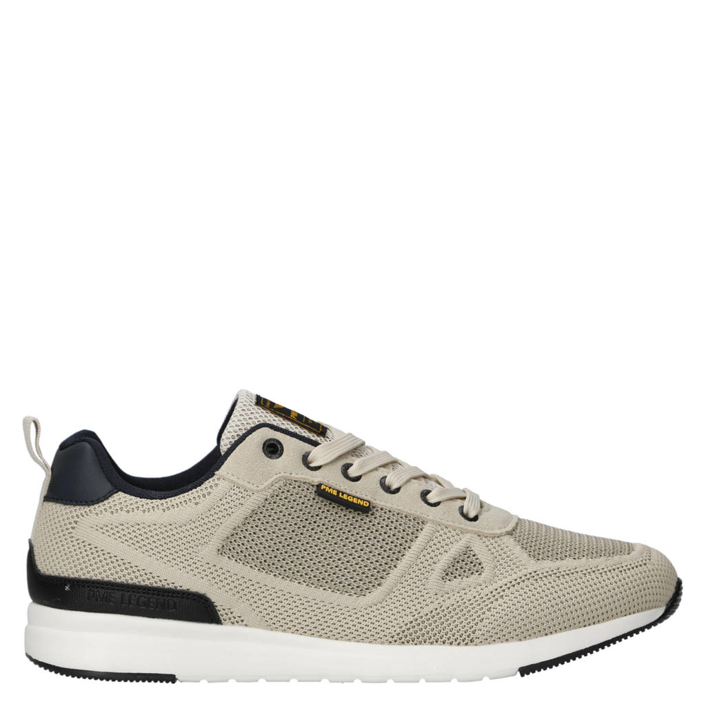 Zandkleurige heren PME Legend Dornier sneakers van textiel met veters