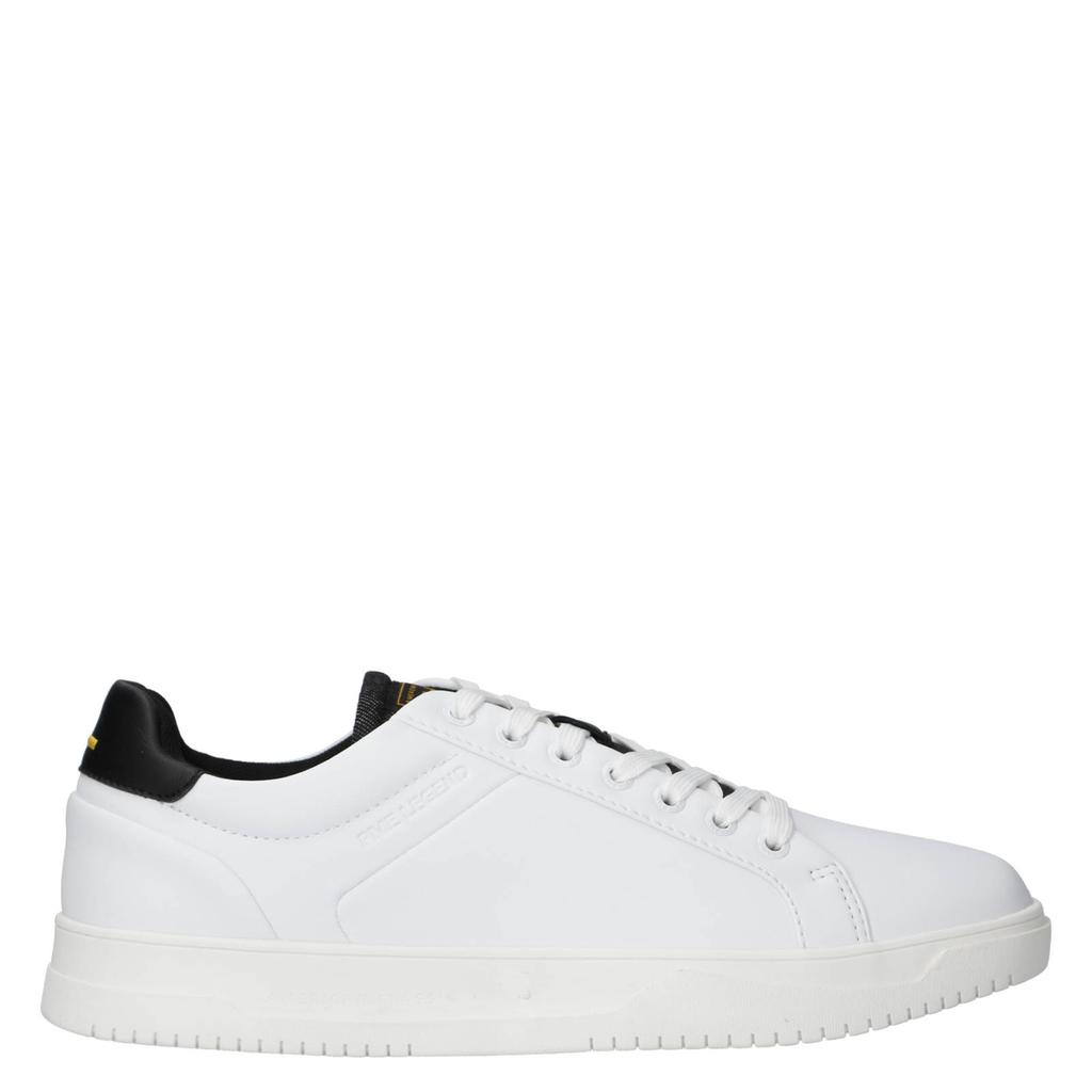 Witte heren PME Legend Lexicone sneakers van imitatieleer met veters