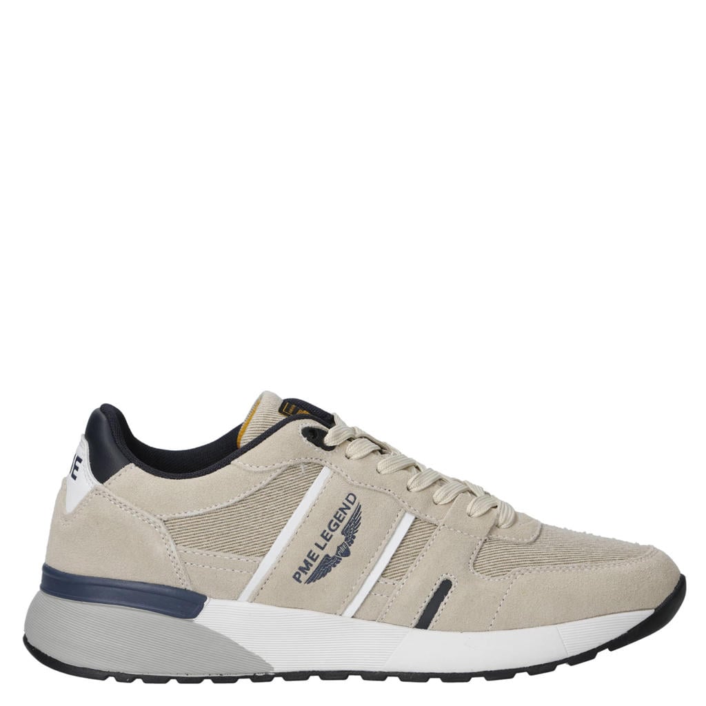Zandkleurige heren PME Legend Jet lifter suède sneakers