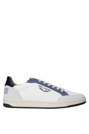 Skymaster leren sneakers wit/blauw