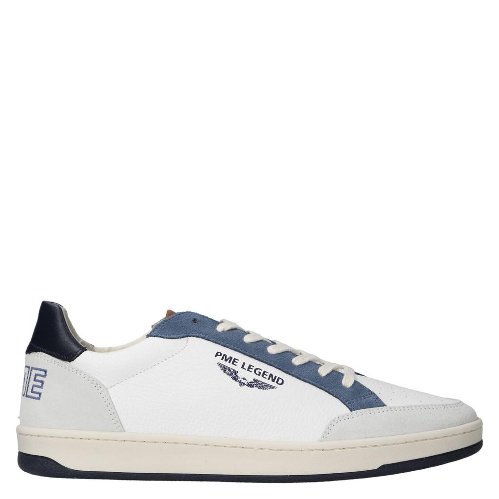 Wit en blauwe heren PME Legend Skymaster leren sneakers