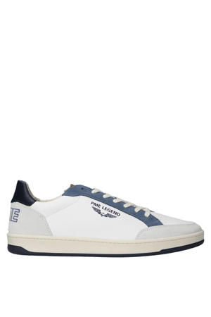 Skymaster leren sneakers wit/blauw