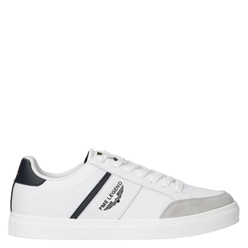 Witte heren PME Legend Eclipse leren sneakers met veters