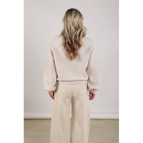 NUKUS sweater zand met pailletten afbeelding