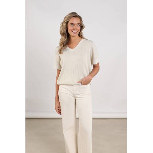 NUKUS top zand met lurex afbeelding