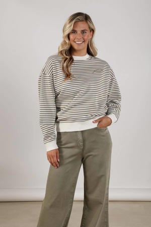 gestreepte sweater groen
