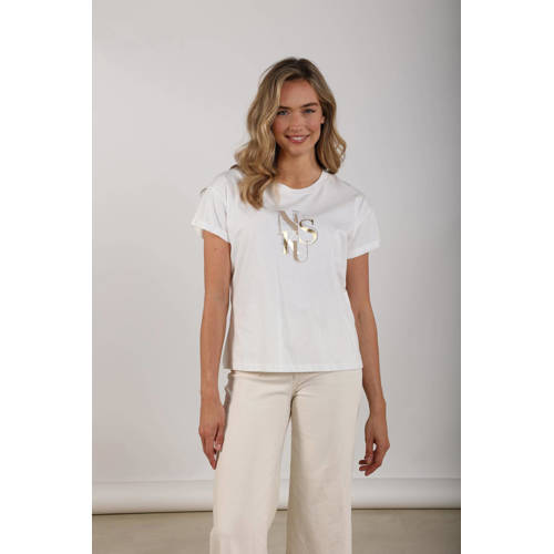 NUKUS T-shirt ecru afbeelding