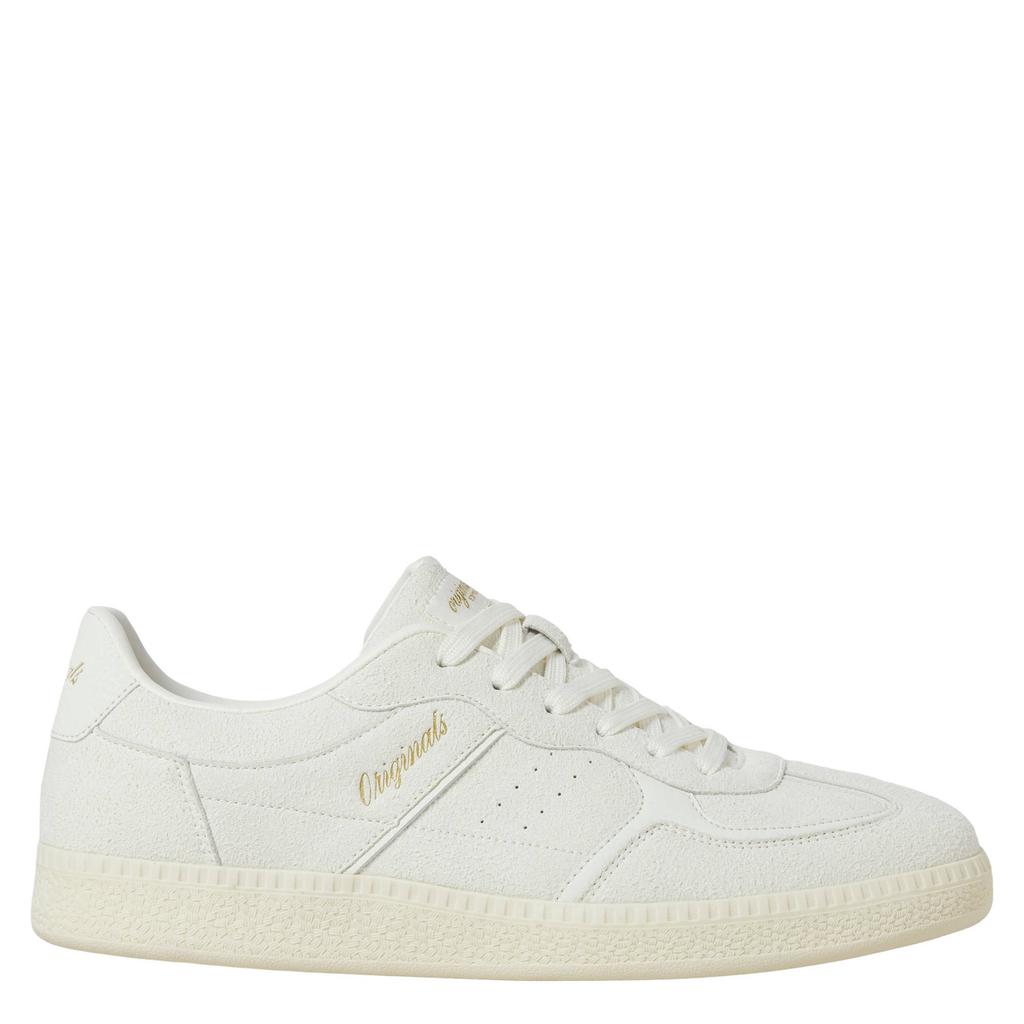 Witte heren JACK & JONES Jfwmorgen sneakers van imitatieleer met veters
