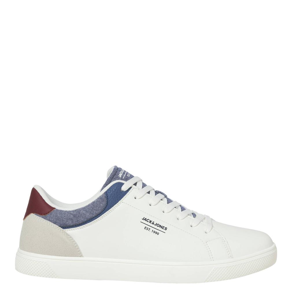 Witte heren JACK & JONES Jfwjordan sneakers van 90% polyuretaan/10% polyester met veters