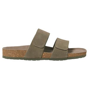 JFWMalta suède slippers olijfgroen
