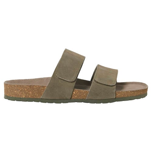 JACK & JONES JFWMalta suède slippers olijfgroen afbeelding