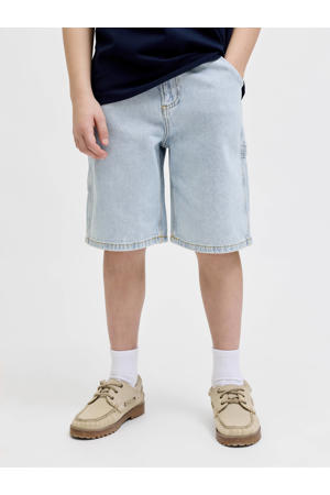 baggy high waist short light blue denim