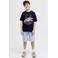 JACK & JONES JUNIOR baggy high waist short light blue denim