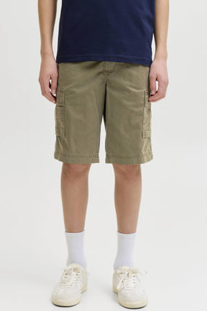 relaxed high waist cargo short olijfgroen