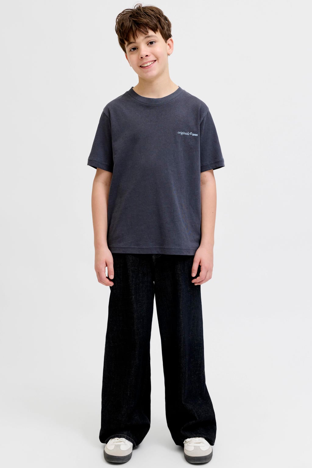 JACK & JONES JUNIOR T-shirt met backprint donkerblauw