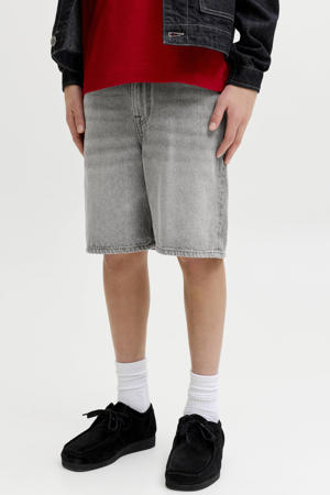 relaxed short grey denim