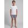 JJ REBEL JUNIOR polyester gestreepte zwemshort donkerblauw