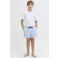 JJ REBEL JUNIOR gestreepte zwemshort lichtblauw