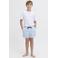 JJ REBEL JUNIOR gestreepte zwemshort lichtblauw